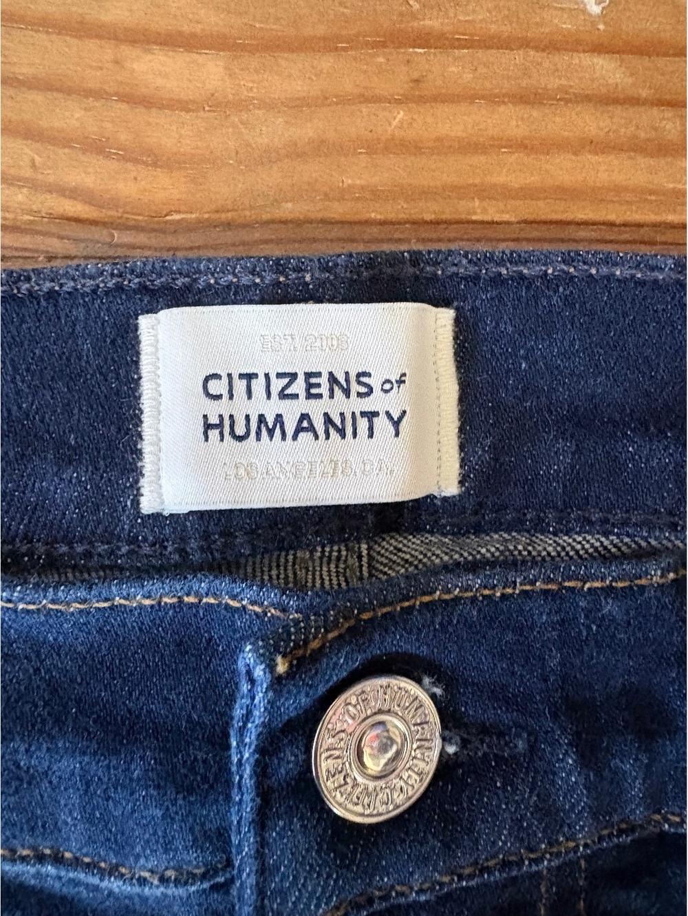 NWOT Citizens of Humanity Genova Bootcut Jeans Dark Wash Cashmere Blend Size 27 - Picture 3 of 9